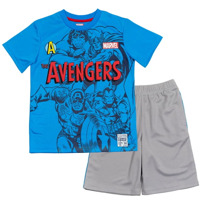Marvel Avengers Iron Man Thor Captain America Little Boys T-Shirt and ...