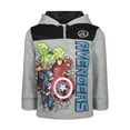 thumbnail image 1 of Marvel Avengers Iron Man Thor Captain America Toddler Boys Fleece Half Zip Hoodie Toddler to Big Kid, 1 of 4