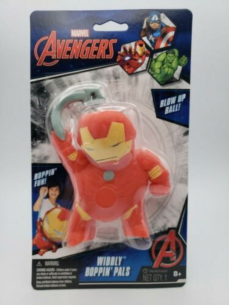 Marvel Avengers Iron Man Wibbly Boppin' Pals Blow Up Punch Ball