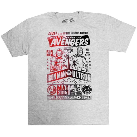 Marvel Avengers Iron Man vs. Ultron T-Shirt (2X-Large)