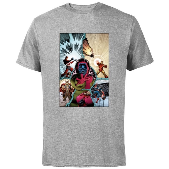 Marvel Avengers Kang the Conqueror Classic Comic Cover - Short Sleeve Cotton T-Shirt for Adults - Customized-Athletic Heather