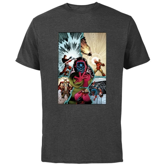 Marvel Avengers Kang the Conqueror Classic Comic Cover - Short Sleeve Cotton T-Shirt for Adults - Customized-Charcoal