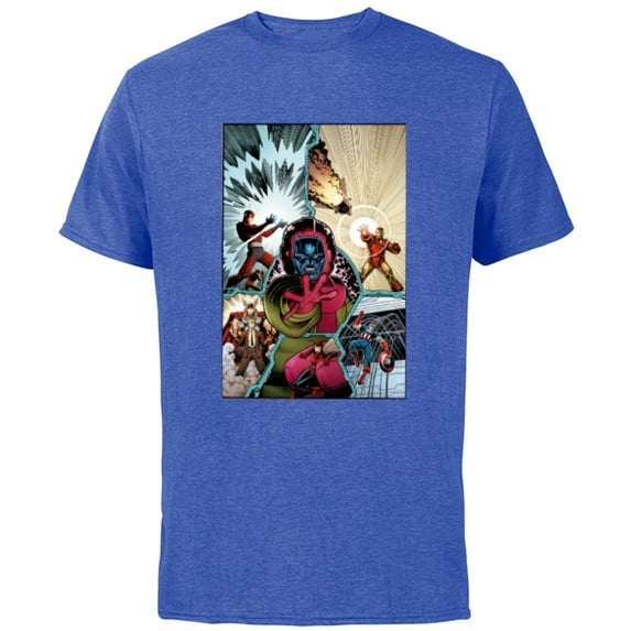 Marvel Avengers Kang the Conqueror Classic Comic Cover - Short Sleeve Cotton T-Shirt for Adults - Customized-Royal Heather