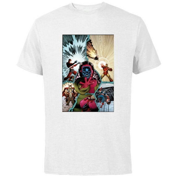 Marvel Avengers Kang the Conqueror Classic Comic Cover - Short Sleeve Cotton T-Shirt for Adults - Customized-White