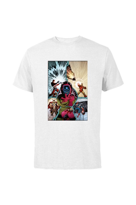 Avengers Kang the Conqueror Classic Comic Cover - Short Sleeve Cotton T-Shirt for Adults - Customized-White