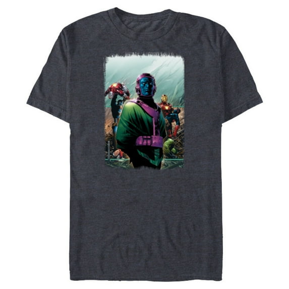 Marvel Avengers Kang the Conqueror Young Avengers #4 Cover - Short Sleeve Blended T-Shirt for Adults - Customized-Navy Heather