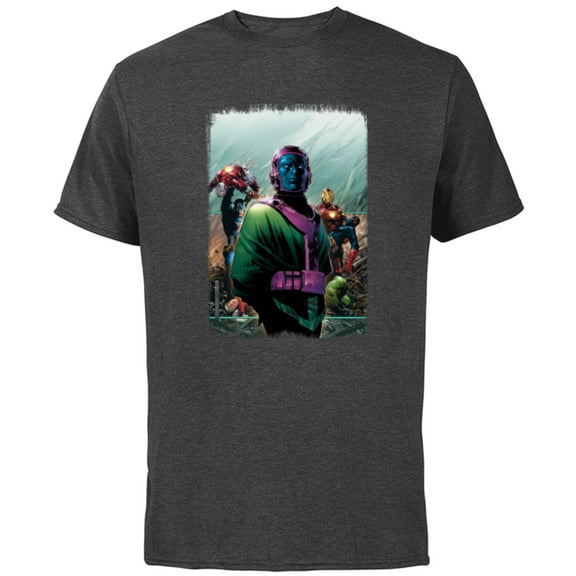 Marvel Avengers Kang the Conqueror Young Avengers #4 Cover - Short Sleeve Cotton T-Shirt for Adults - Customized-Charcoal