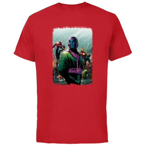 Marvel Avengers Kang the Conqueror Young Avengers #4 Cover - Short Sleeve Cotton T-Shirt for Adults - Customized-Red