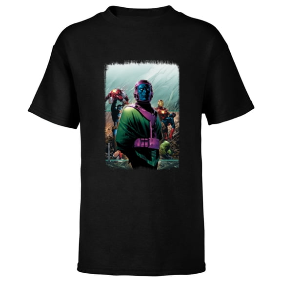 Marvel Avengers Kang the Conqueror Young Avengers #4 Cover - Short Sleeve T-Shirt for Kids - Customized-Black