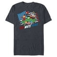 thumbnail image 1 of Marvel Avengers Kawaii Red White and Brave 4th of July - Short Sleeve Blended T-Shirt for Adults - Customized-Navy Heather, 1 of 5