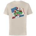 thumbnail image 1 of Marvel Avengers Kawaii Red White and Brave 4th of July - Short Sleeve Cotton T-Shirt for Adults - Customized-Natural, 1 of 5