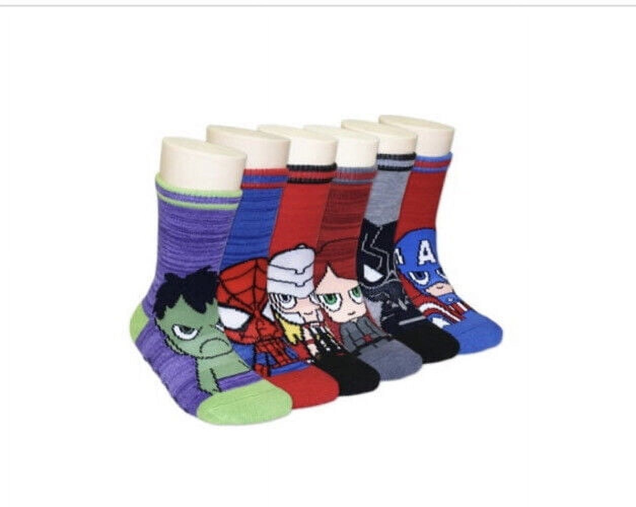 Marvel Avengers Kids 6 Pack Grip Bottom Socks 5-7 Yr Old