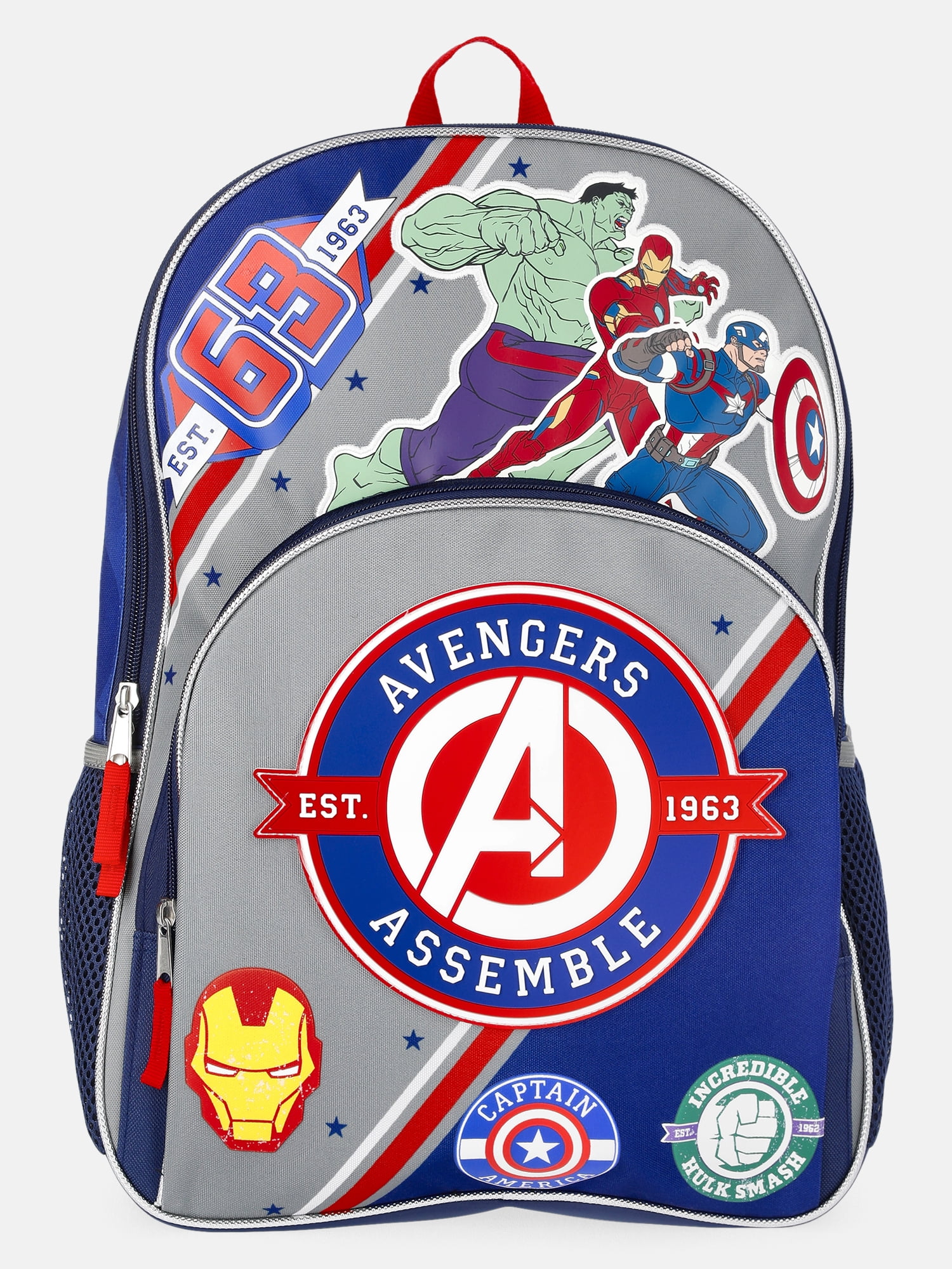 avengers backpack for kids Marvel Kawaii 16" School carabiner and rubber keychain Marvel Avengers Boys' 2-Piece Backpack