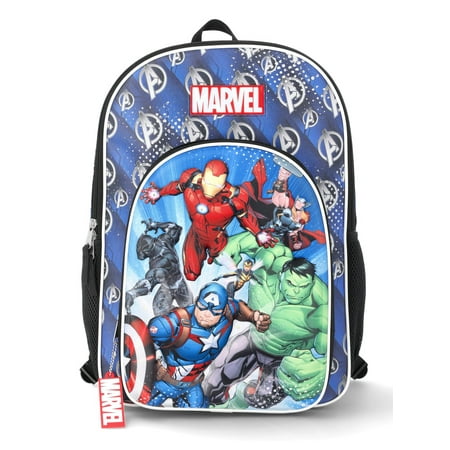 Marvel Avengers Boys' 17" Light Up Backpack, Black