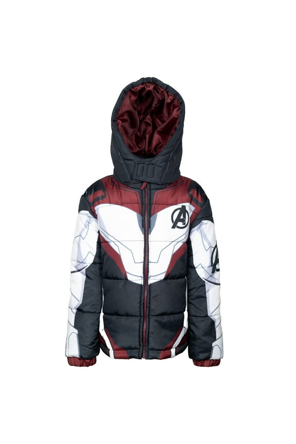 Avengers Little Boys Zip Up Winter Coat Puffer Jacket Toddler to Big Kid