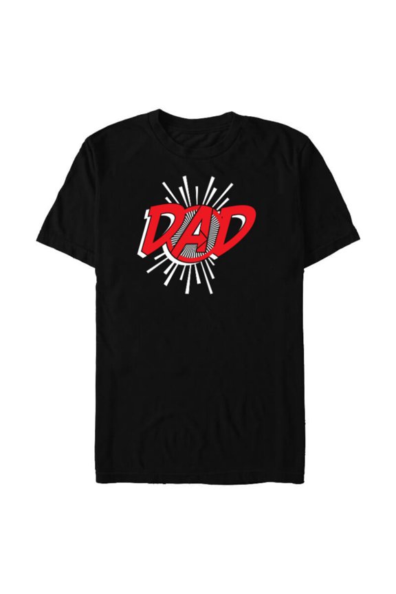 Avengers Logo Dad Father's Day - Short Sleeve Blended T-Shirt for Adults - Customized-Black
