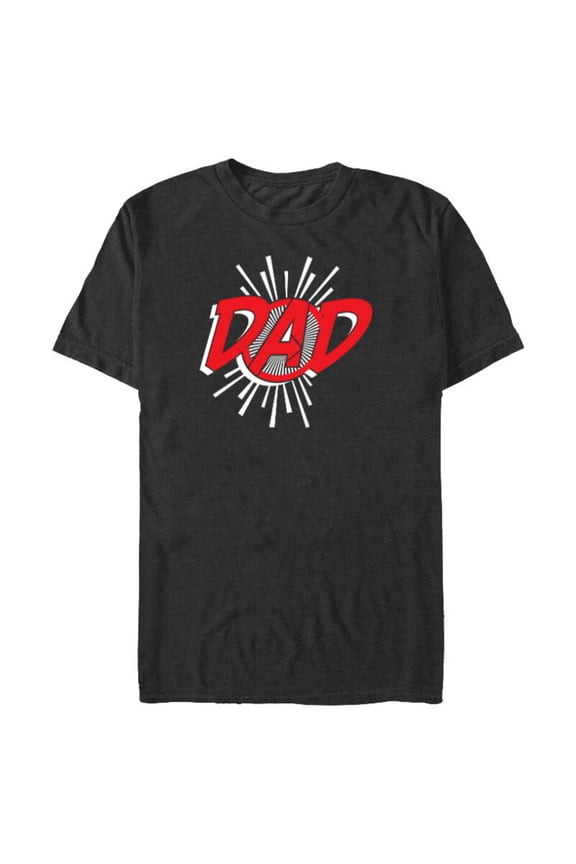 Avengers Logo Dad Father's Day - Short Sleeve Blended T-Shirt for Adults - Customized-Dark Heather