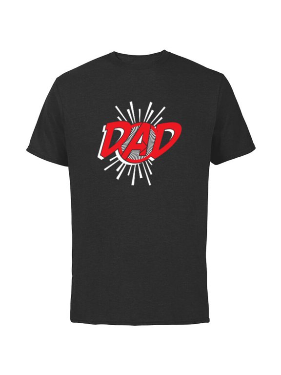 Avengers Logo Dad Father's Day - Short Sleeve Cotton T-Shirt for Adults - Customized-Black