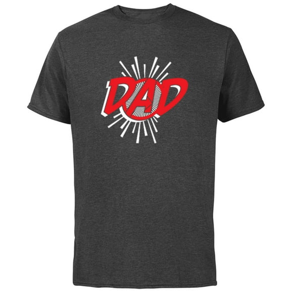 Marvel Avengers Logo Dad Father's Day - Short Sleeve Cotton T-Shirt for Adults - Customized-Charcoal