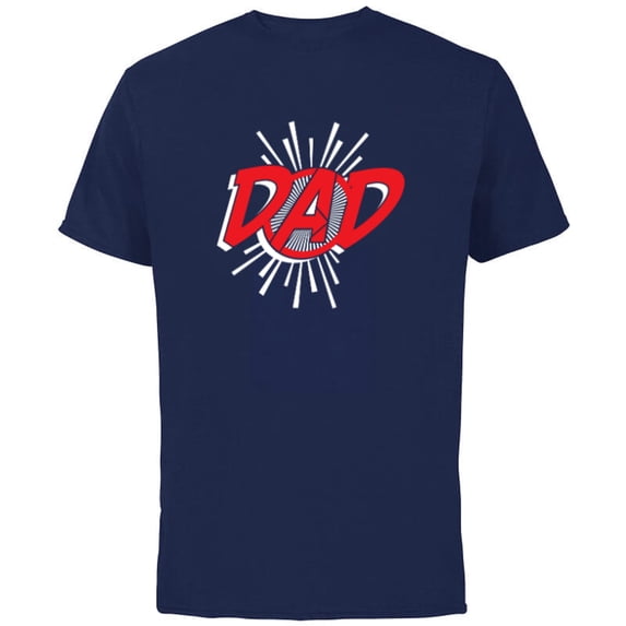 Marvel Avengers Logo Dad Father's Day - Short Sleeve Cotton T-Shirt for Adults - Customized-Navy