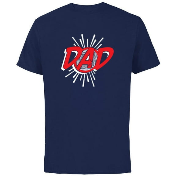 Marvel Avengers Logo Dad Father's Day - Short Sleeve Cotton T-Shirt for Adults - Customized-Navy