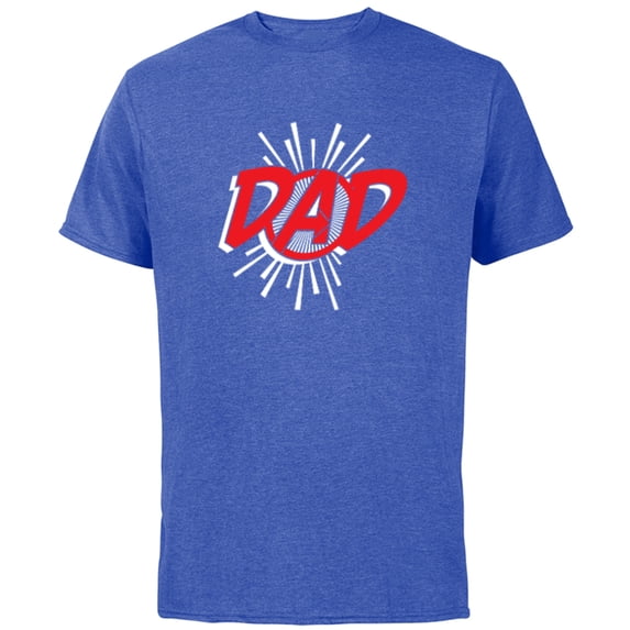 Marvel Avengers Logo Dad Father's Day - Short Sleeve Cotton T-Shirt for Adults - Customized-Royal Heather