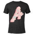 thumbnail image 1 of Marvel Avengers Logo Floral - Short Sleeve Blended T-Shirt for Adults – Customized-Black, 1 of 5