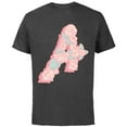 thumbnail image 1 of Marvel Avengers Logo Floral - Short Sleeve Cotton T-Shirt for Adults - Customized-Charcoal, 1 of 5