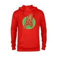 thumbnail image 1 of Marvel Avengers Logo Gingerbread Cookie Holiday - Pullover Hoodie for Adults – Customized-Red Heather, 1 of 5