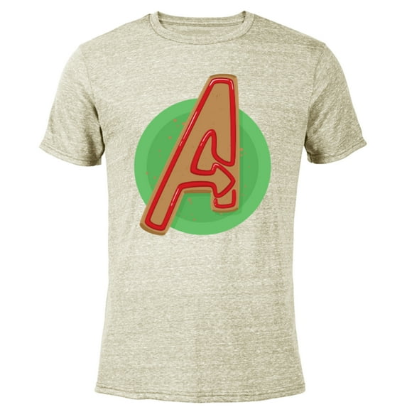 Marvel Avengers Logo Gingerbread Cookie Holiday - Short Sleeve Blended T-Shirt for Adults – Customized-Yellow