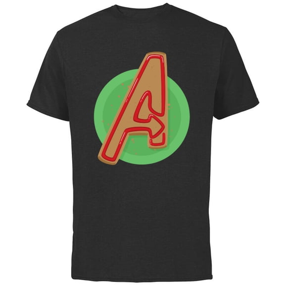 Marvel Avengers Logo Gingerbread Cookie Holiday - Short Sleeve Cotton T-Shirt for Adults - Customized-Black