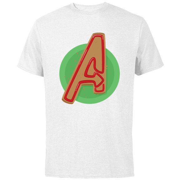 Marvel Avengers Logo Gingerbread Cookie Holiday - Short Sleeve Cotton T-Shirt for Adults - Customized-White