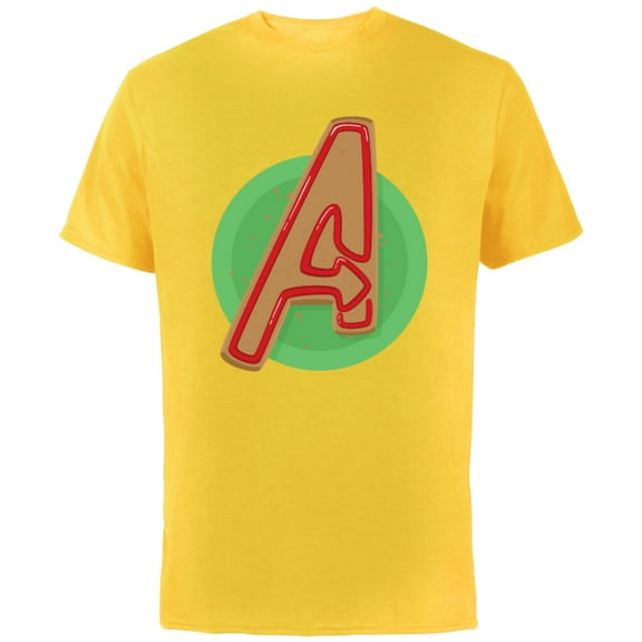 Marvel Avengers Logo Gingerbread Cookie Holiday - Short Sleeve Cotton T-Shirt for Adults - Customized-Yellow