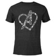 thumbnail image 1 of Marvel Avengers Logo Heart Valentine’s Day - Short Sleeve Blended T-Shirt for Adults – Customized-Black, 1 of 5