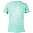 thumbnail image 1 of Marvel Avengers Logo Heart Valentine’s Day - Short Sleeve Blended T-Shirt for Adults – Customized-Ocean Blue, 1 of 5