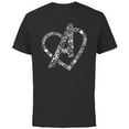 thumbnail image 1 of Marvel Avengers Logo Heart Valentine’s Day - Short Sleeve Cotton T-Shirt for Adults - Customized-Black, 1 of 5