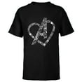 thumbnail image 1 of Marvel Avengers Logo Heart Valentine’s Day - Short Sleeve T-Shirt for Kids – Customized-Black, 1 of 5