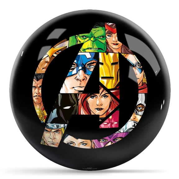 Marvel - Avengers - Logo with Characters 12lb Bowling Ball
