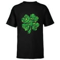 thumbnail image 1 of Marvel Avengers Lucky Shamrock St. Patrick's Day - Short Sleeve T-Shirt for Kids - Customized-Black, 1 of 5