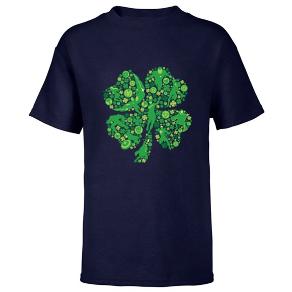 Marvel Avengers Lucky Shamrock St. Patrick's Day - Short Sleeve T-Shirt for Kids - Customized-Navy