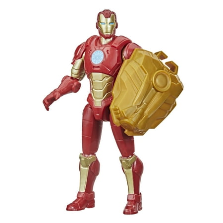 Marvel Avengers: Mech Strike Iron Man with Battle Accessory Kids Toy Action Figure for Boys and Girls (8”)