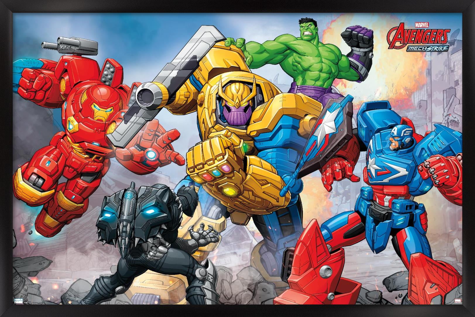 Marvel Avengers: Mechstrike - Battle Wall Poster, 14.725" x 22.375", Framed