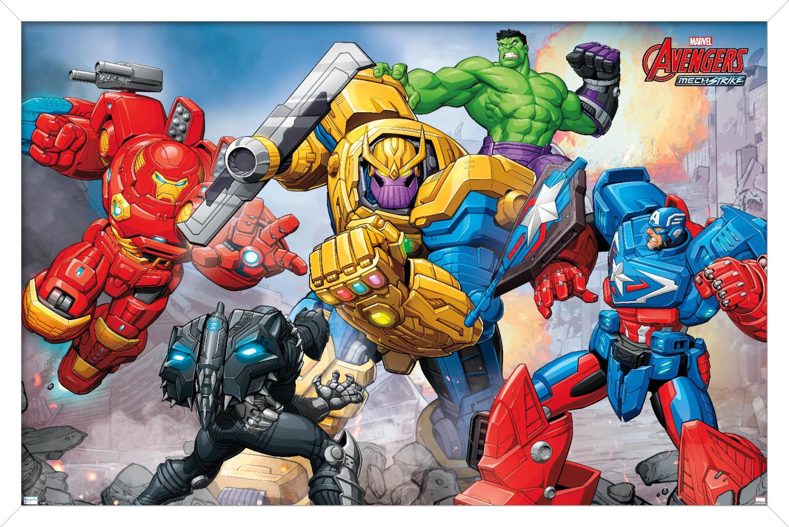 Marvel Avengers: Mechstrike - Battle Wall Poster, 22.375" x 34", Framed