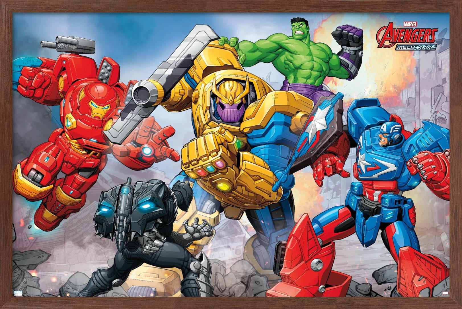 Marvel Avengers: Mechstrike - Battle Wall Poster, 22.375" x 34", Framed