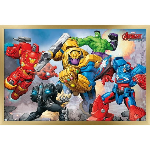 Marvel Avengers: Mechstrike - Battle Wall Poster, 22.375" x 34", Framed