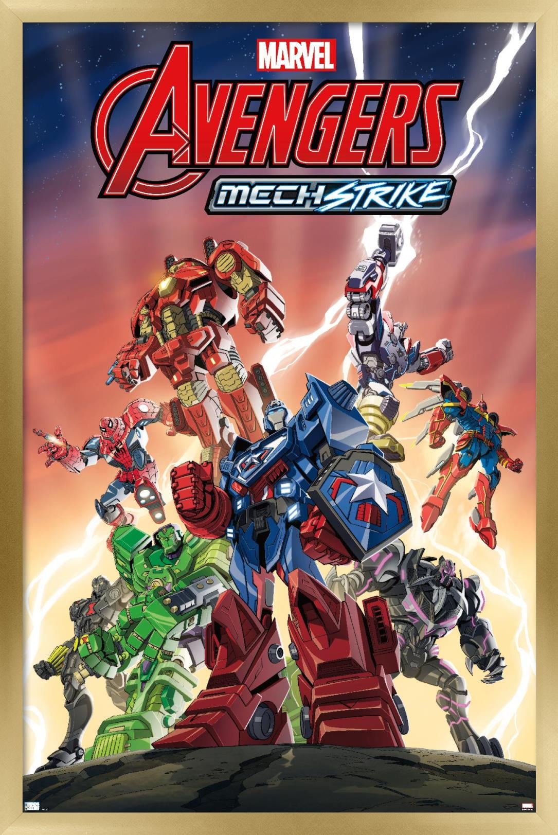 Marvel Avengers: Mechstrike - Group Wall Poster, 14.725" x 22.375", Framed