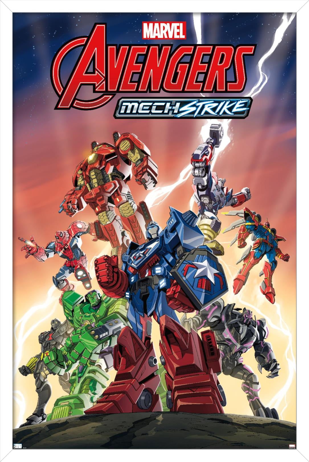 Marvel Avengers: Mechstrike - Group Wall Poster, 14.725" x 22.375", Framed