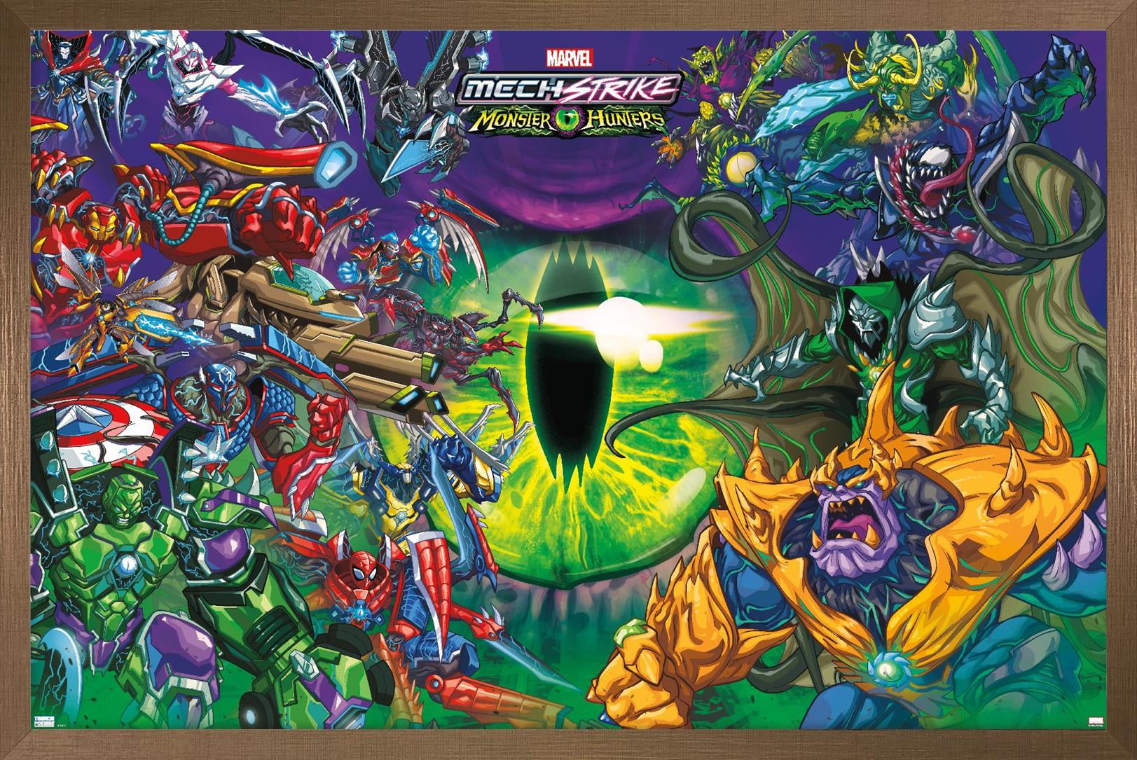 Marvel Avengers: Mechstrike Monster Hunters - Battle Wall Poster, 22.375" x 34" Framed