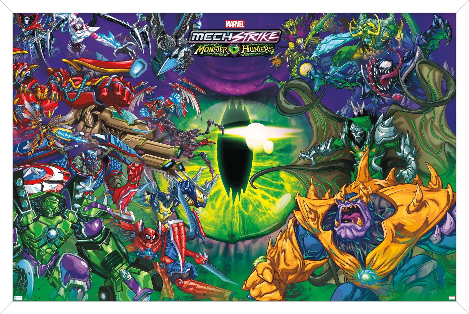 Marvel Avengers: Mechstrike Monster Hunters - Battle Wall Poster, 22.375" x 34" Framed