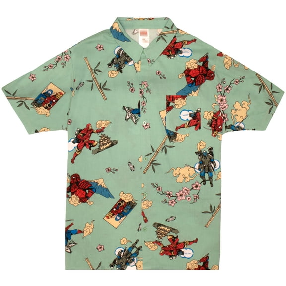 Marvel Avengers Men's Patterned Dress Shirt, Sizes XS-3XL